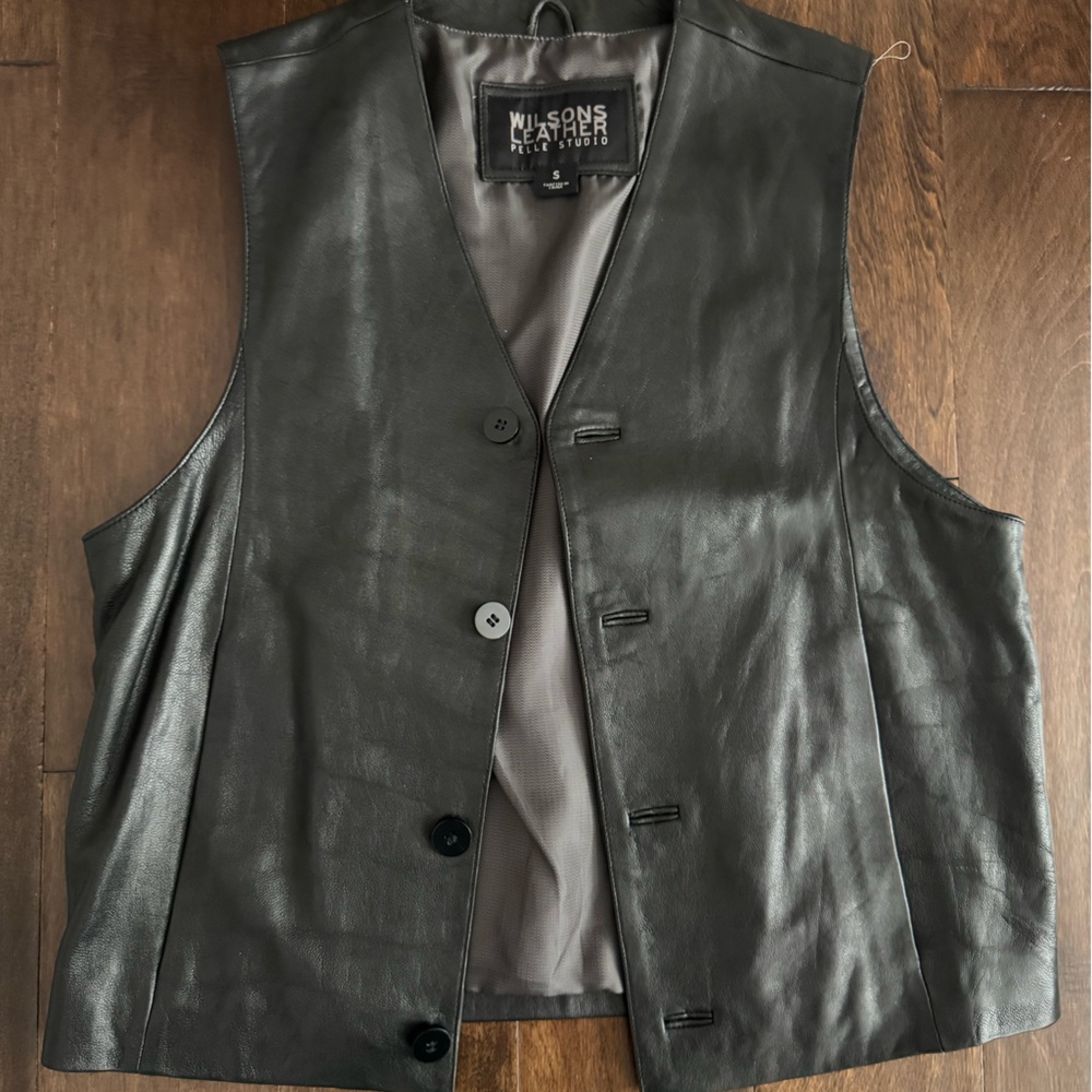 Wilsons Leather Dark Leather Vest